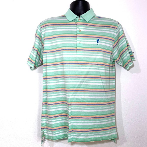 Peter Millar Mens Summer Comfort Spanish Bay Short Sleeve Golf Polo Shirt Large - Picture 2 of 9